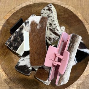 Cowhide Hair Clips